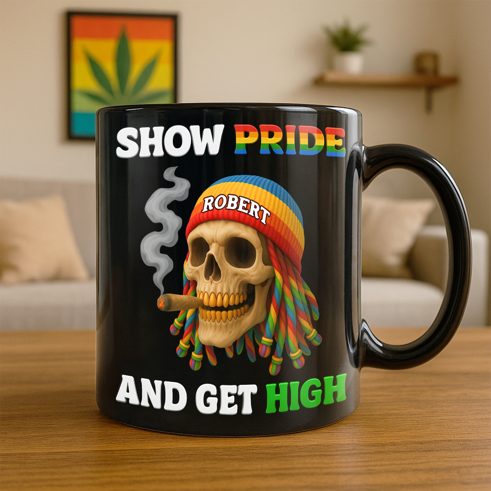 Show Pride And Get High Mug - Personalized Gifts For LGBT Smokers 02topu050625-Homacus