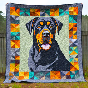 Rottweilers Dog Christmas Quilt Bed Set Gifts For Dog Lovers 01HUDT081124-Homacus