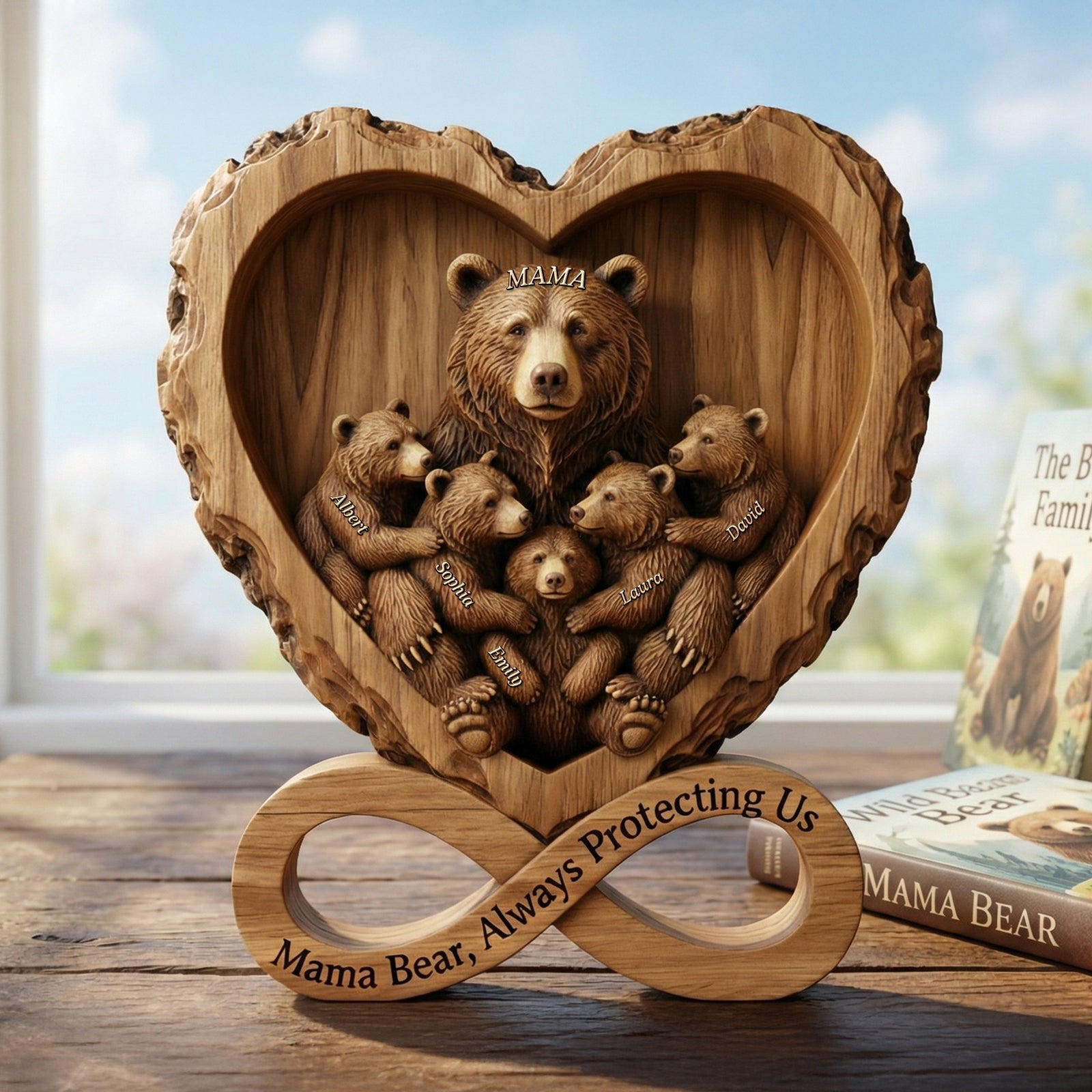 Mama Bear Acrylic Plaque - Personalized Gifts For Mother 07hyqn300126-Homacus