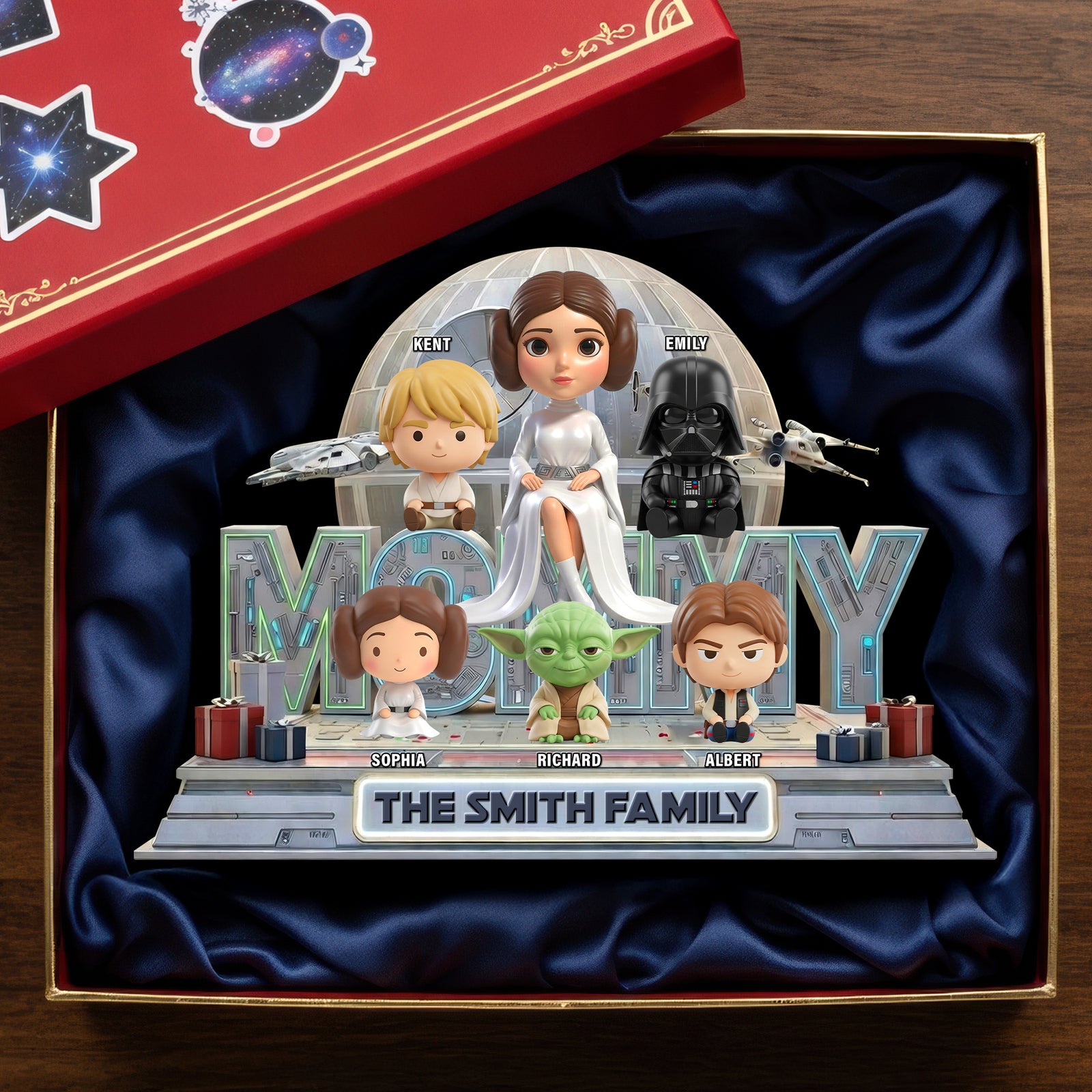 Cosmic Mom and Kids Acrylic Plaque - Personalized Gifts For Mom and Grandma 01ohqn110326-Homacus