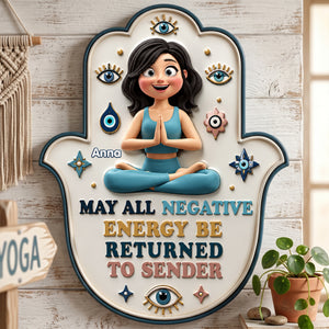 Good Vibes Metal Sign - Personalized Gifts For Yoga Lovers 04NALU180624-Homacus