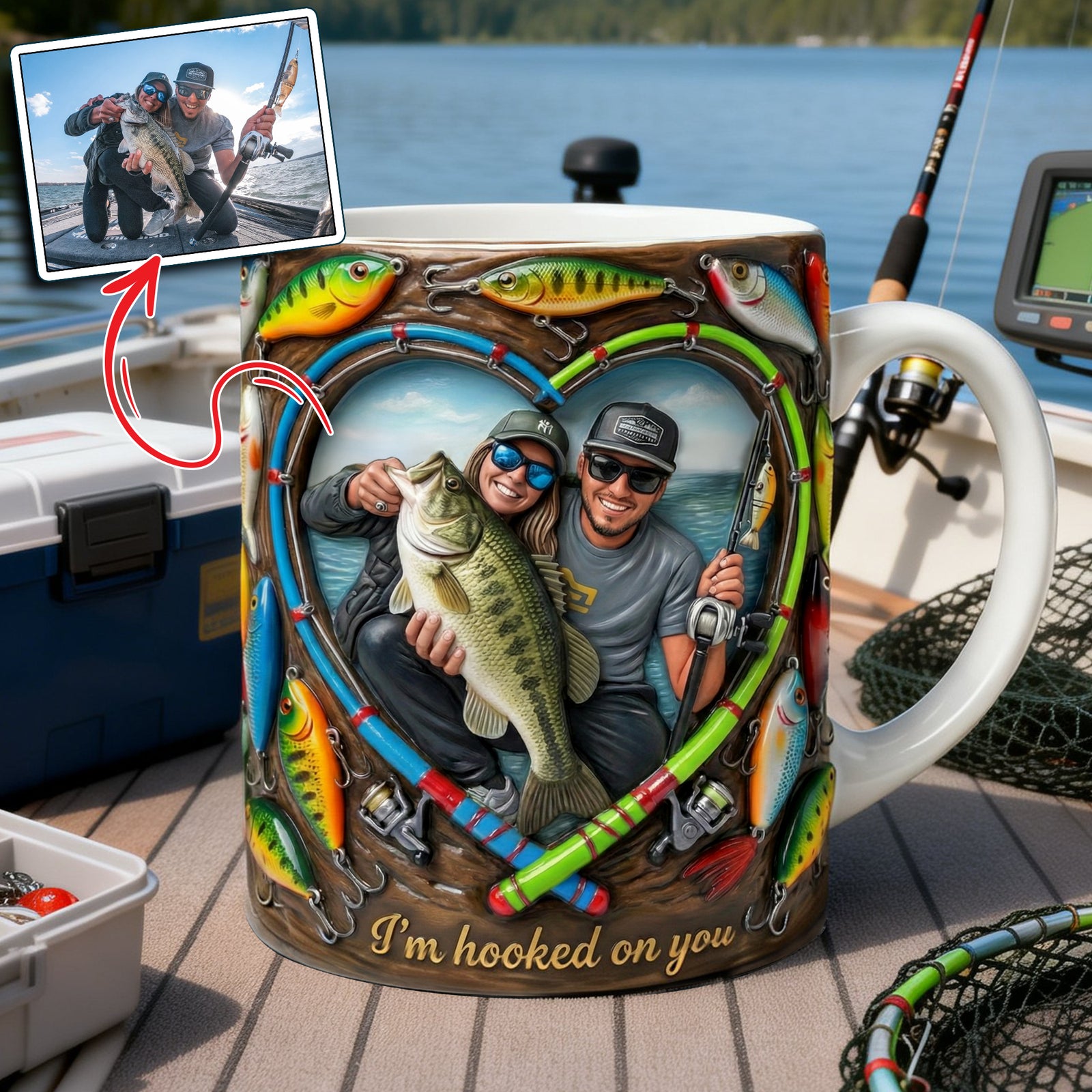 Fishing Couples Coffee Mug - Custom Photo Gifts For Couples 03hulu200126-Homacus