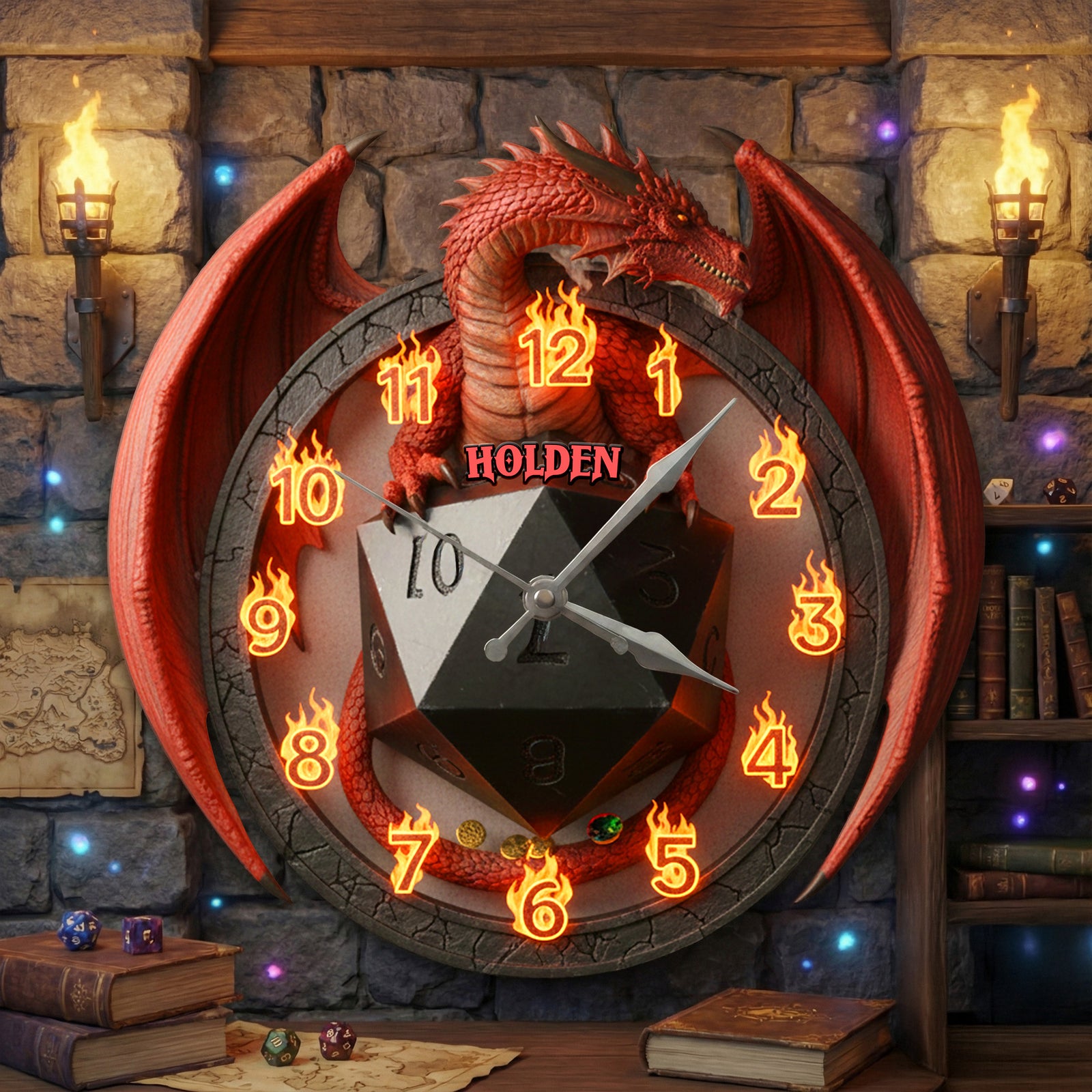 Fantasy Hanging Wall Clock - Personalized Gifts 03kimg231225-Homacus