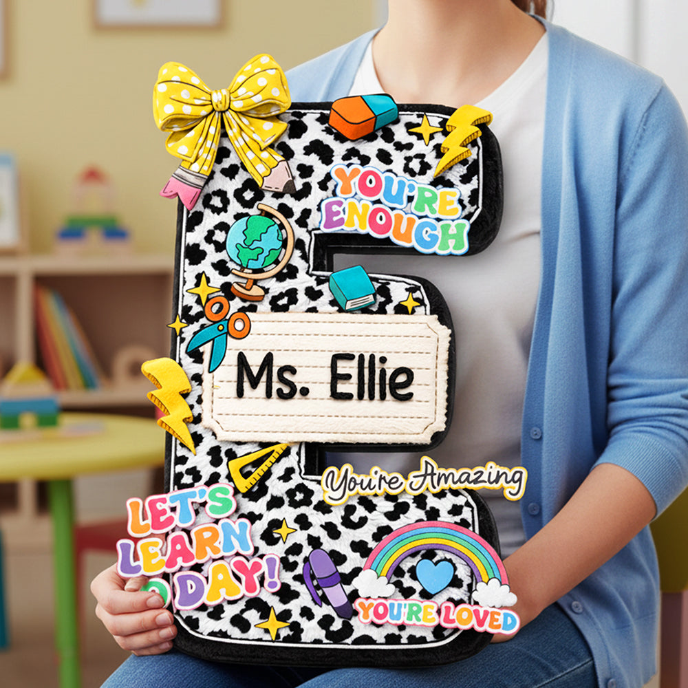 Composition Book Alphabet Custom Shaped Pillow - Personalized Gifts For Teacher 01huta201225-Homacus