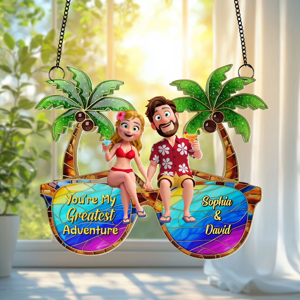 Personalized Gifts For Couple Suncatcher Ornament, Tropical Vacation 01tgtn220725hg-Homacus
