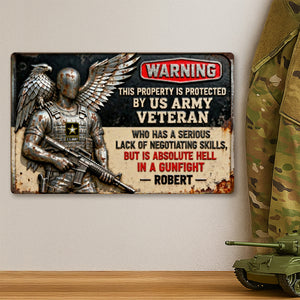 This Property Is Protected Print Metal Sign - Personalized Gifts For Veteran 02tgqn171225-Homacus