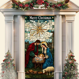 Jesus Door Cover Holy Night Christ Born 02HULU090924-Homacus