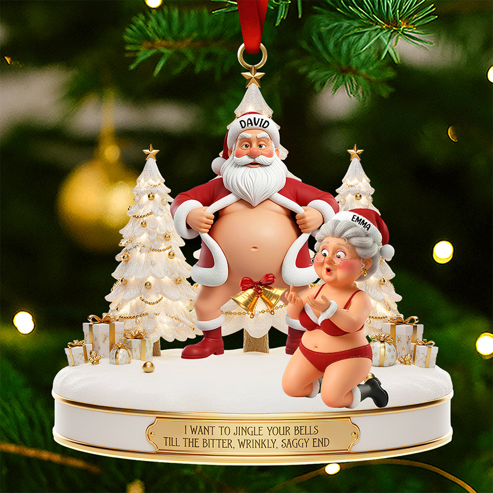 Couple Santa Funny Ornament Personalized Gifts 05OHDT301025-Homacus