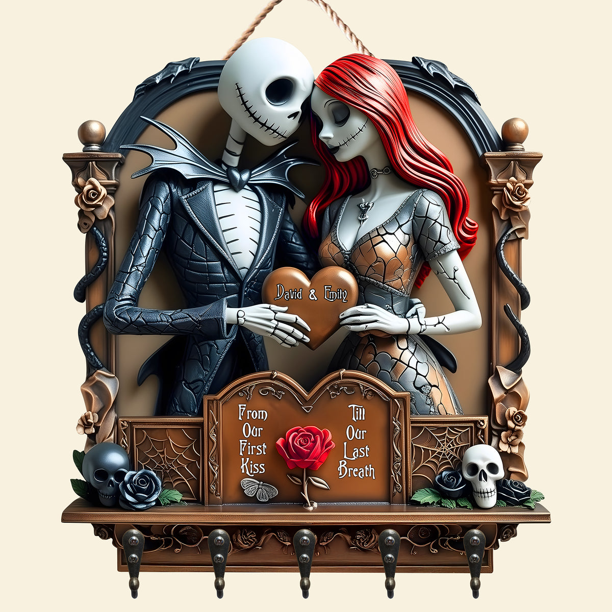 Couple Wood Key Hanger - Personalized Gifts For Couple 03tgpu290525-Homacus