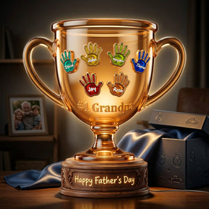 Best Dad Trophy Acrylic Light Box - Personalized Gifts For Father 02palu160426-Homacus