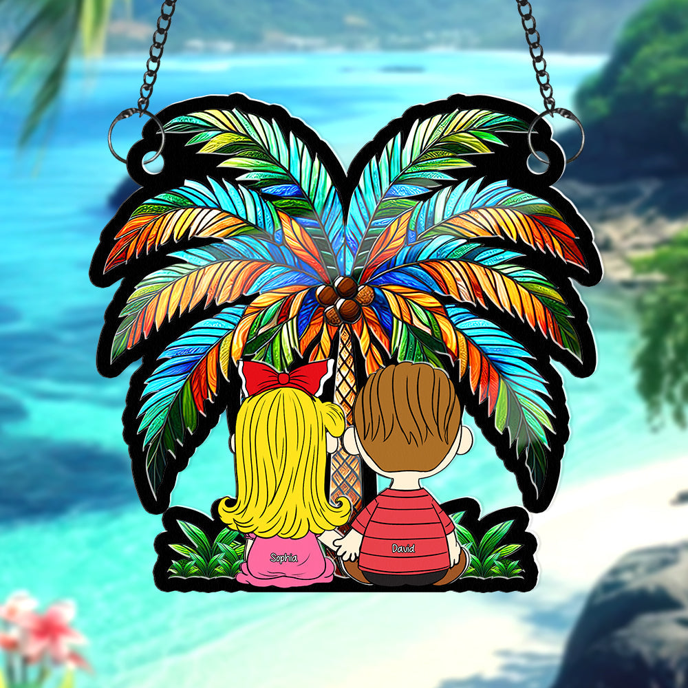 Personalized Gifts For Couple Suncatcher Ornament Summer Couple 02KAQN261224HG-Homacus