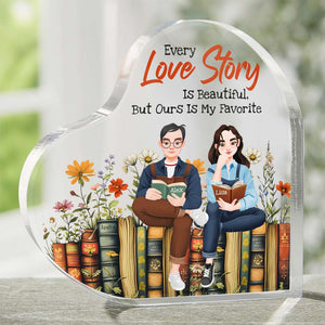 Personalized Gifts For Couple Heart Shaped Acrylic Plaque, Love Story Is Beautiful But Ours Is My Favorite 05TGMH051224PA-Homacus