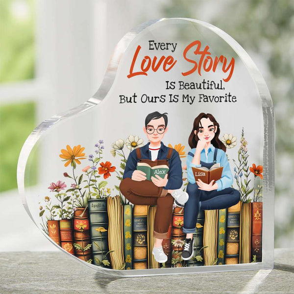 Personalised Handmade Wooden Hanging Heart Plaque Valentine's Gift Every Love Story Is Beautiful Ours Is My Favourite Gift For Someone Special Boyfriend Girlfriend Husband Wife Romantic Keepsake
