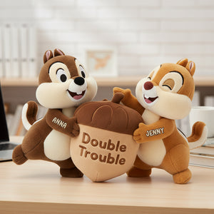 Funny Squirrel Friends Personalized Gifts For Bestie Pillow Double Trouble 06natn201125-Homacus