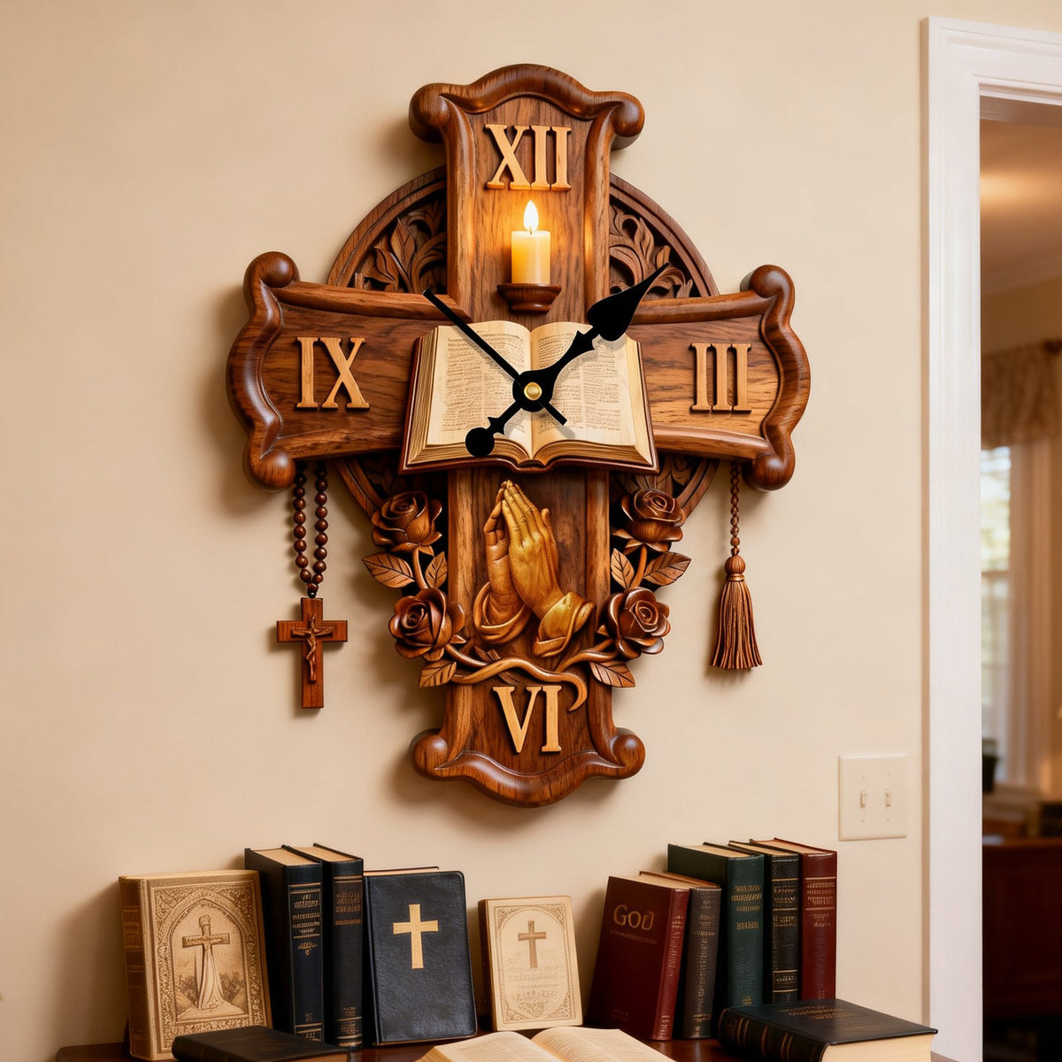 Faith Prayer Acrylic Clock – Gifts For Christians 01palu251225-Homacus