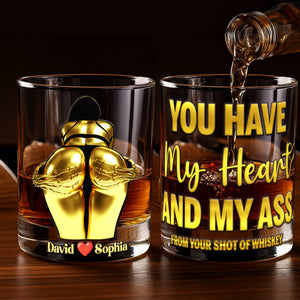 You Have My Heart Round Glass - Personalized Gifts For Couples 06NALU271125