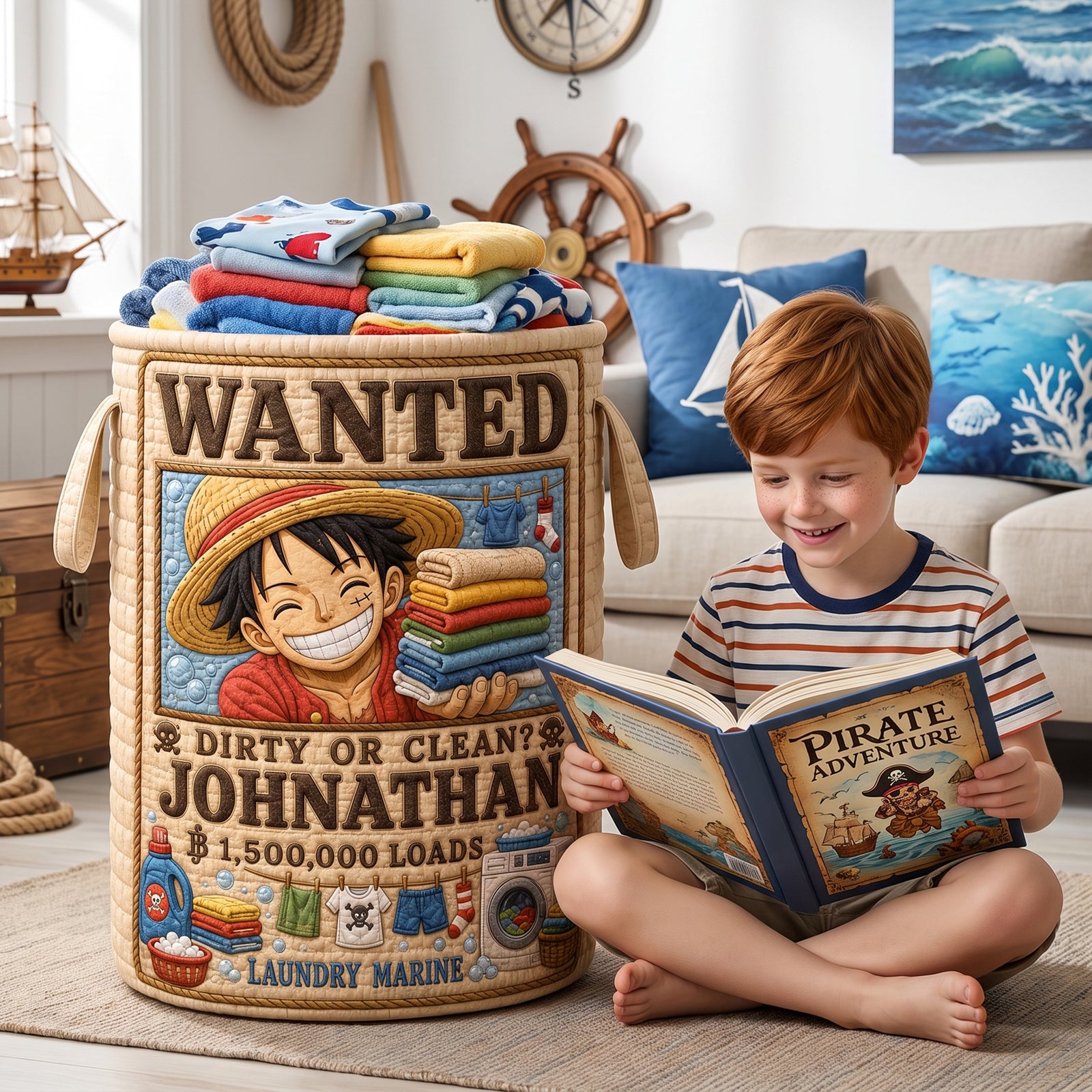 Wanted Adventure Laundry Basket - Personalized Gifts 03paqn110726-Homacus