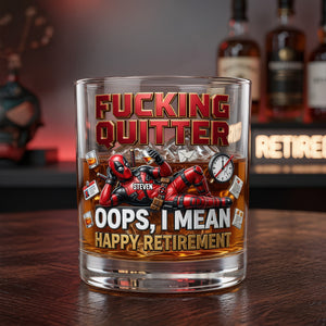 Funny Retirement Round Glass - Personalized Gifts 04TYDH100626-Homacus