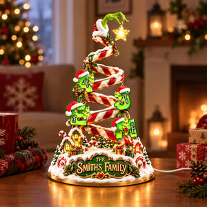 Whimsical Candy Cane Initial Letter Light Box - Personalized Gift For Christmas 02PADH191026-Homacus