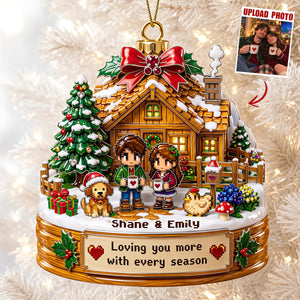 Pixel Farm Couple Acrylic Ornament - Custom Photo Christmas Gifts For Couple 04qhdt280826-Homacus