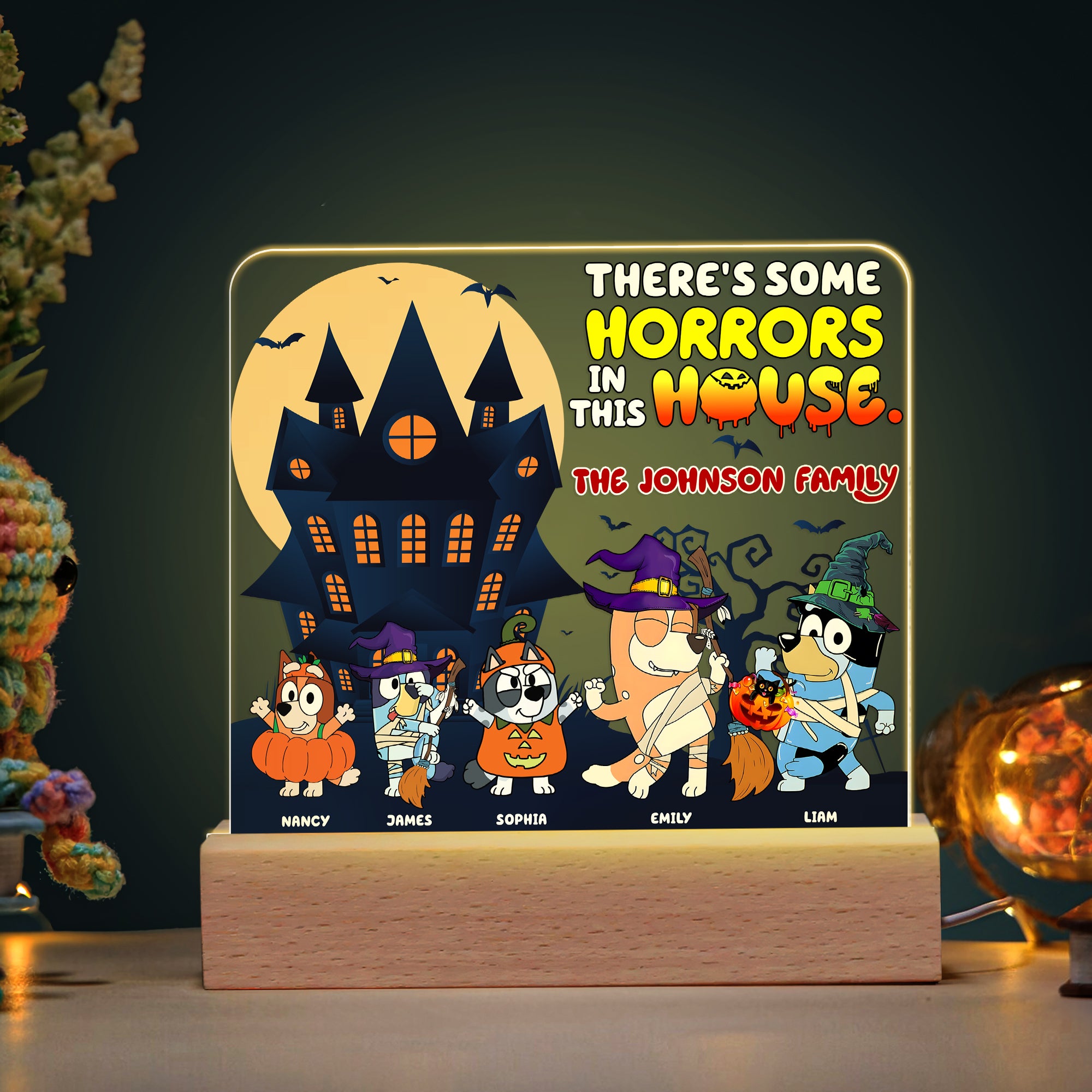 Personalized Gifts For Family LED Light 01kapu160724 Horror House-Homacus