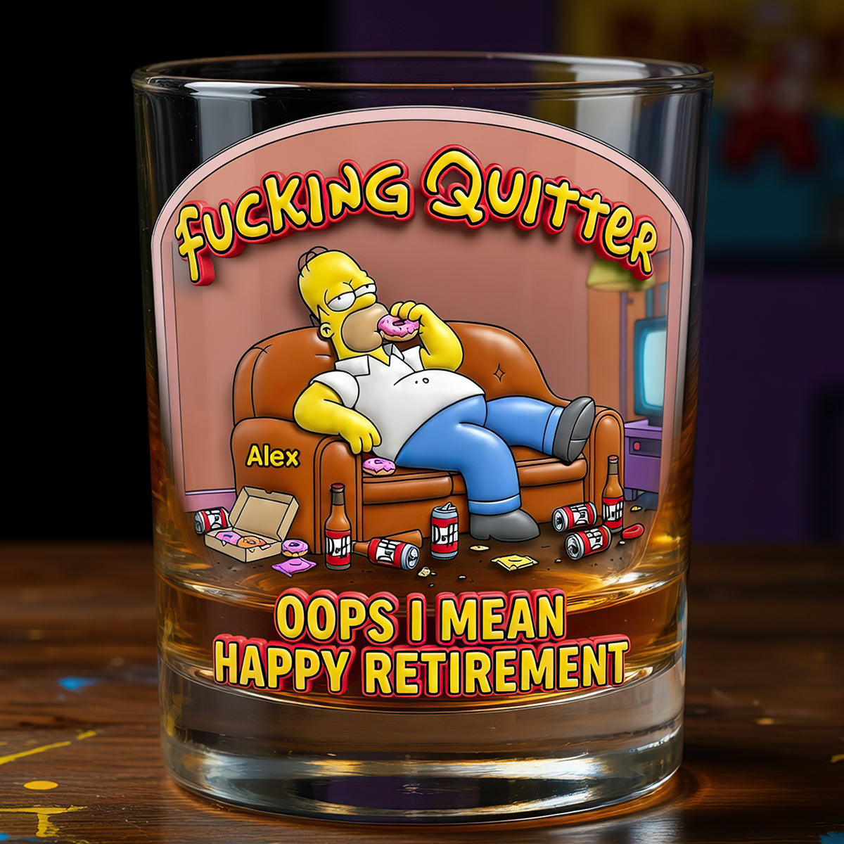 Retired Round Glass - Personalized Retirement Gifts 03todt180626-Homacus