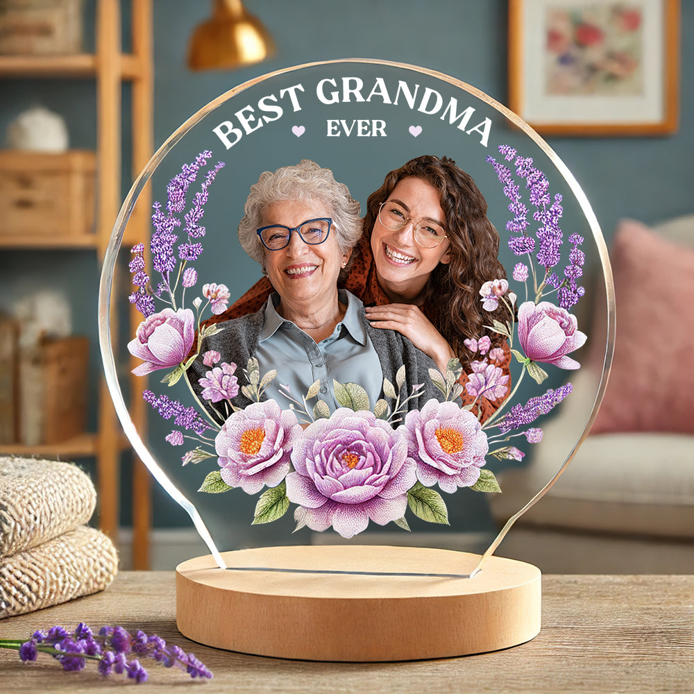 Custom Photo Gifts For Grandma Led Night Light Best Grandma Ever 01DTDT040325-Homacus