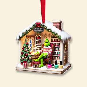 Personalized Gifts Nail Salon Green Monster Acrylic Ornament 044TGMH141124-Homacus