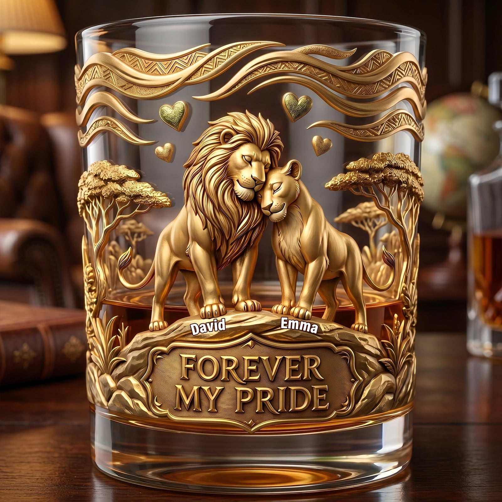 Couple Forever Round Glass - Personalized Gifts For Couple 06tylu170626-Homacus