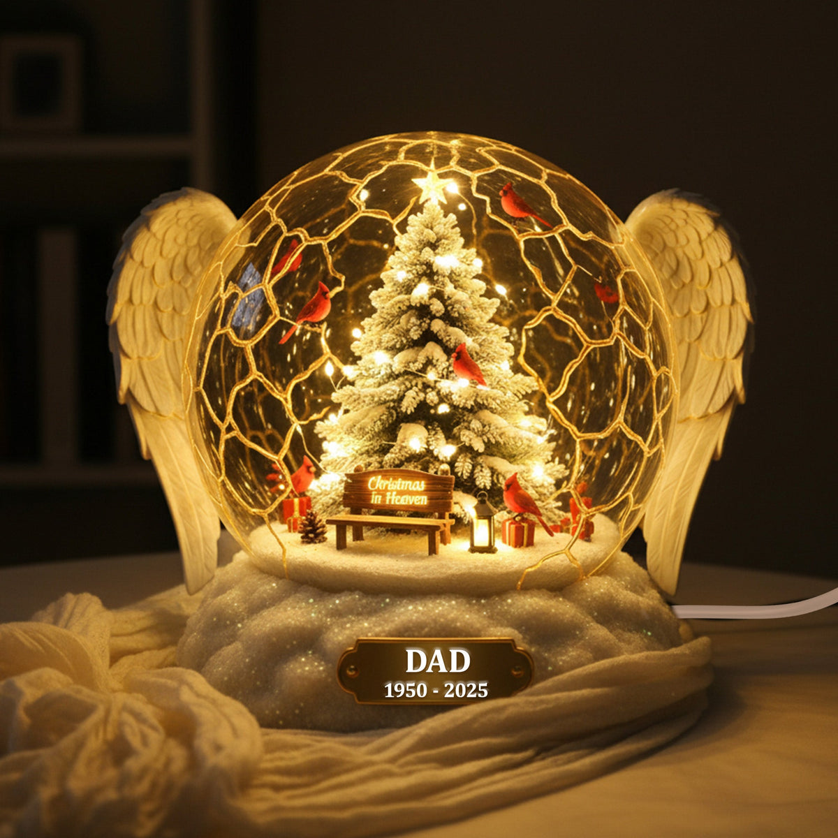 Personalized Cardinal Memorial Custom Shape Acrylic Light Box – Heaven Christmas Gift For Family 04tomg051125-Homacus