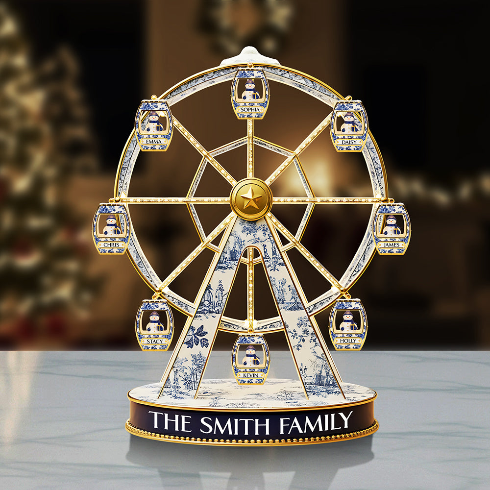 Personalized Gifts For Christmas, Snowman Family Toile De Jouy Acrylic Plaque 02tota011025-Homacus