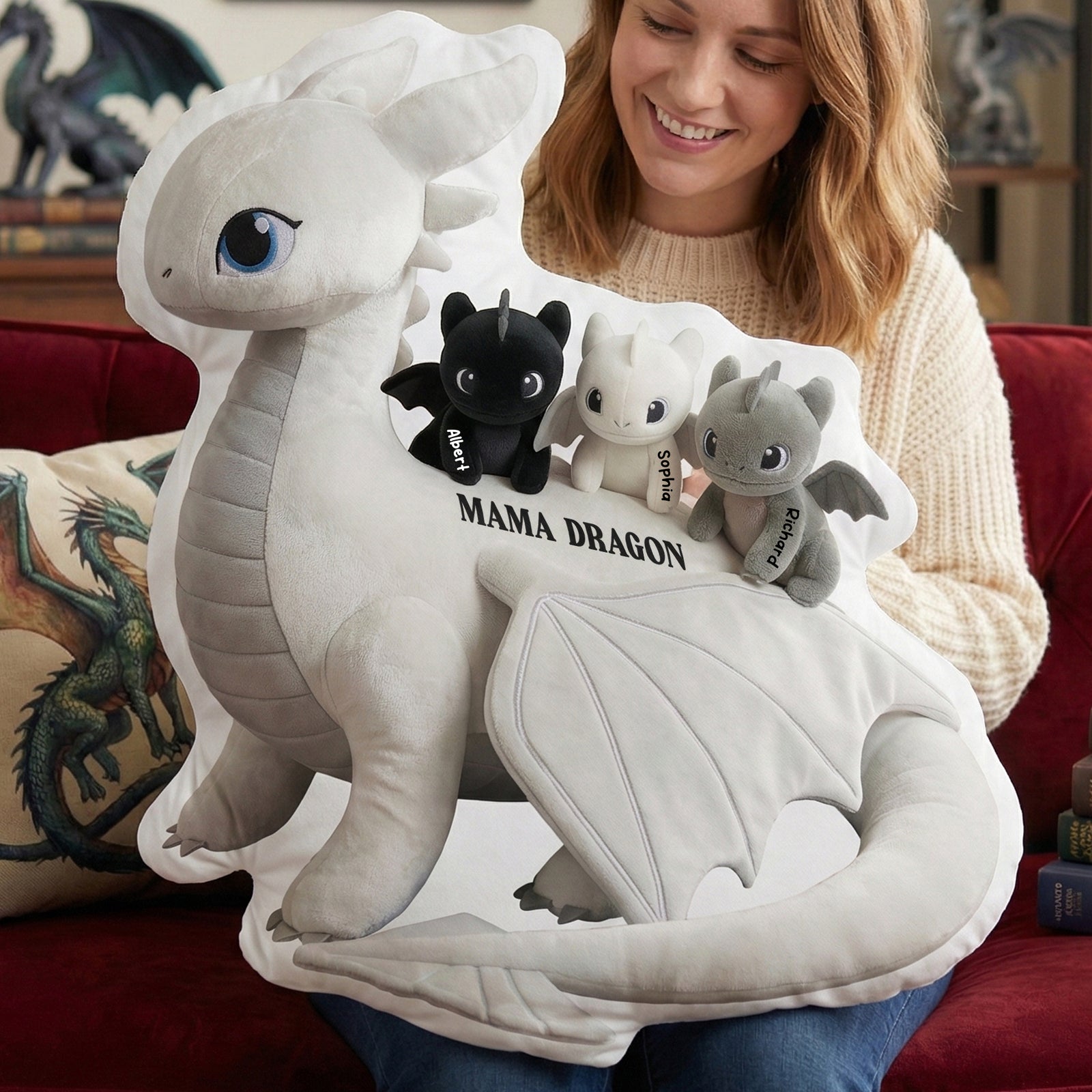 Flying Night Creature Pillow - Personalized Gift For Mom 02NAQN110226-Homacus