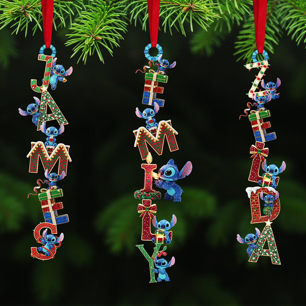 Alien Monster Alphabet Acrylic Ornament, Personalized Christmas Gifts 01ohta251025-Homacus