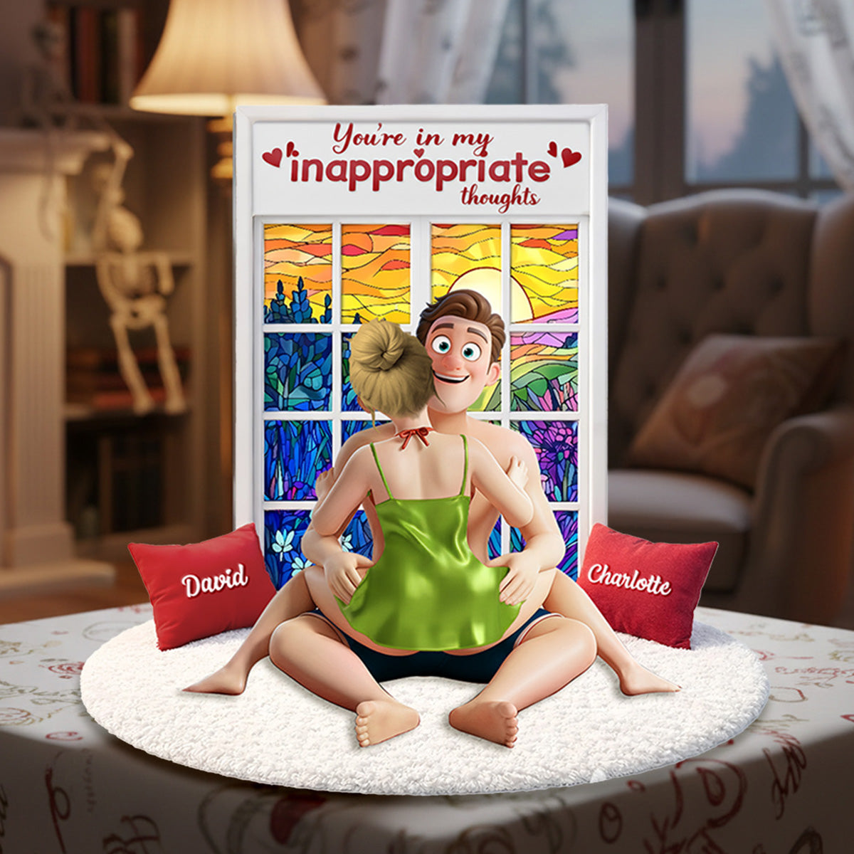 Funny Couple Acrylic Plaque - Personalized Gifts For Couple 04OHMG040226-Homacus