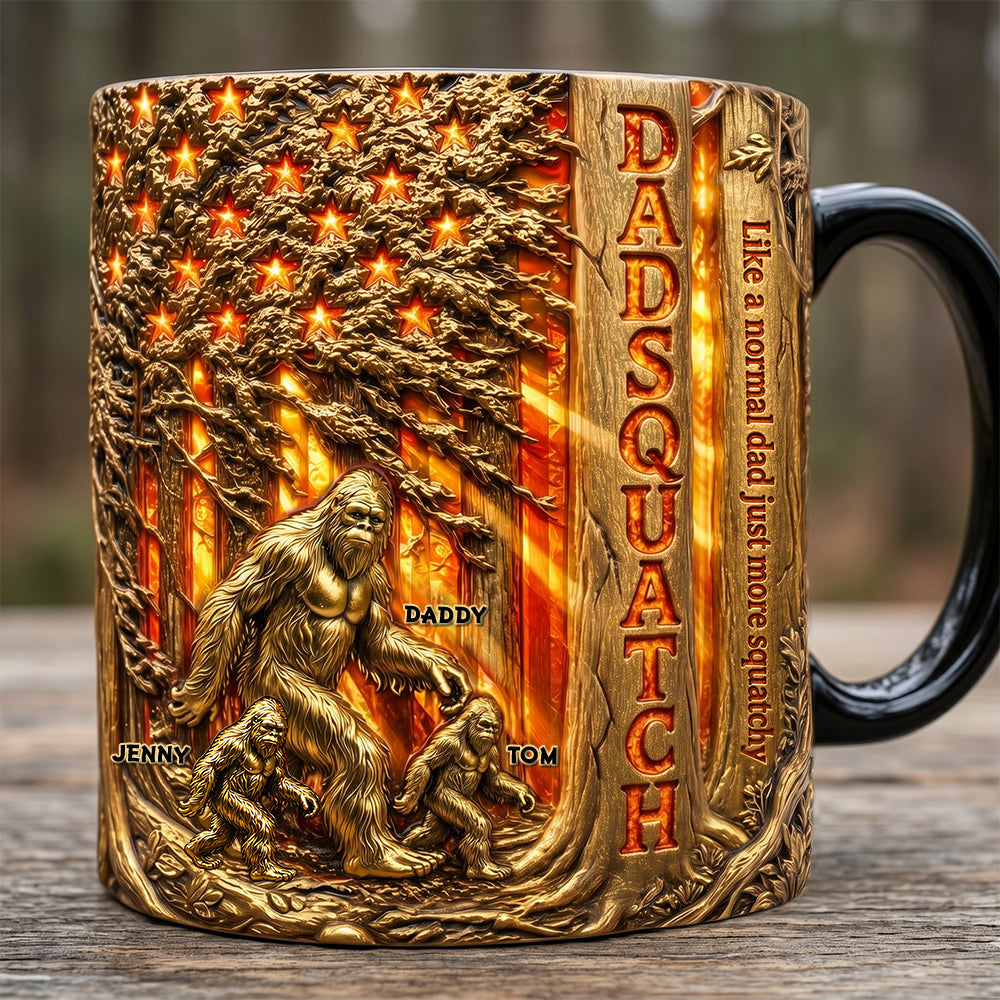 Proud American Sasquatch Dad Magic Mug - Personalized Gifts For Dads 02QHDT070526-Homacus