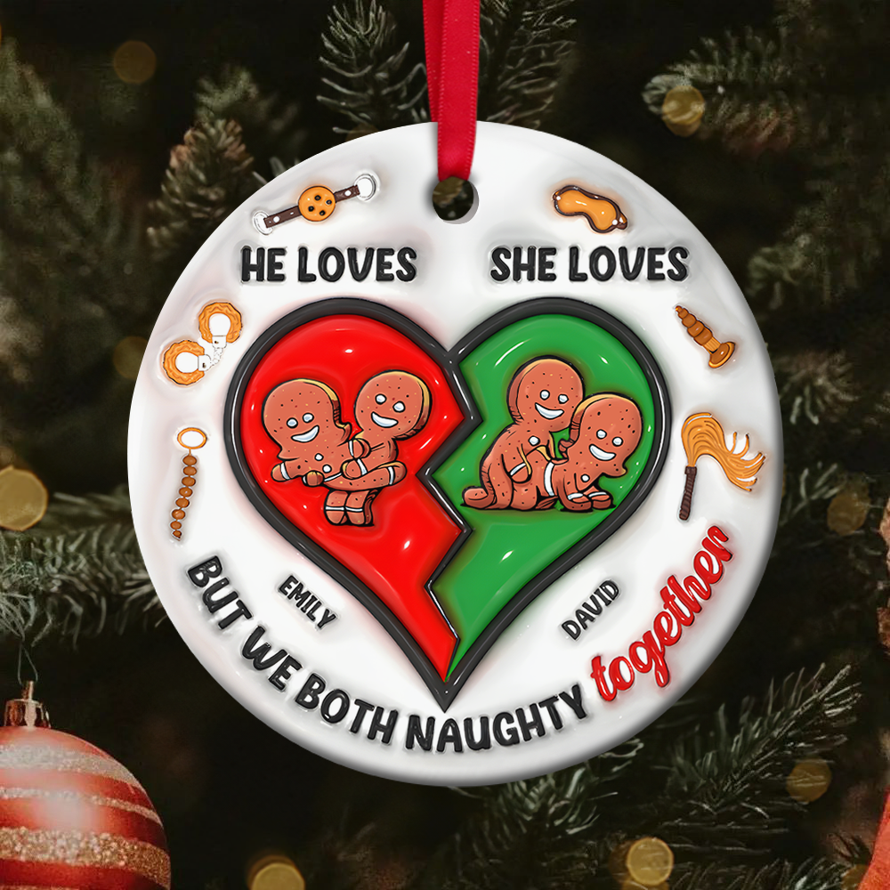 Personalized Gifts For Couple Ornament Cute Inflated Effect 01ohpu221024-Homacus