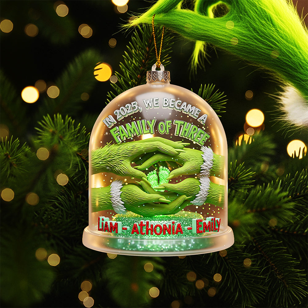 Green Family Ornament - Personalized Gifts For Family 04tgta220825-Homacus