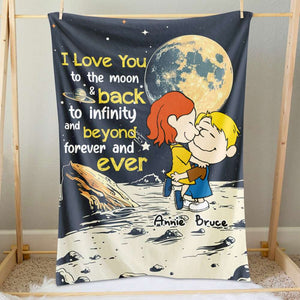 Personalized Gifts For Couple Blanket Hugging Couple 01TOLU161224HG-Homacus