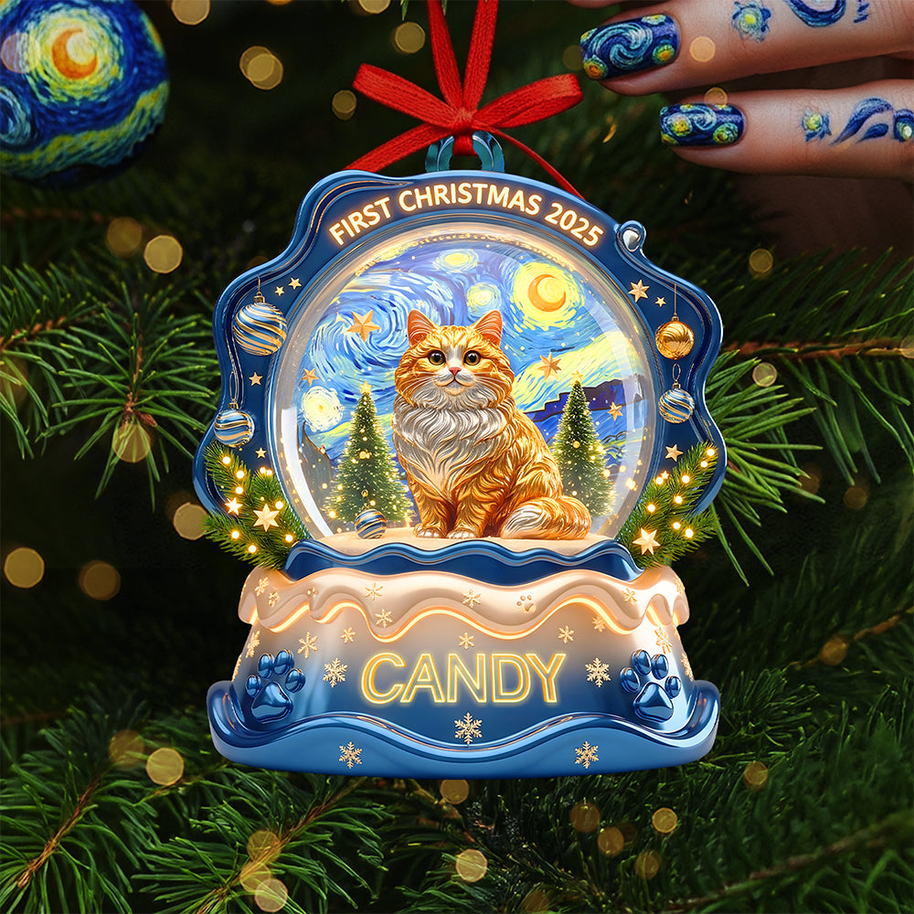 Slay Cat Christmas Ornament Personalized Gifts For Cat Lovers 04TGTA230825-Homacus