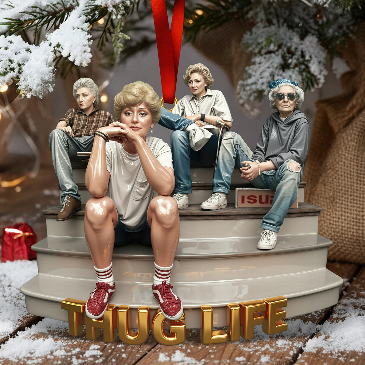 Funny Friends Ornament - Personalized Gift For Christmas Ornament 03OHQN051125-Homacus