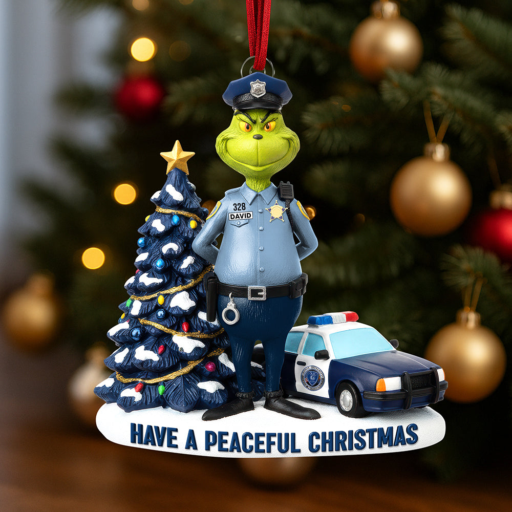 Badass Police Christmas Ornament, Personalized Gifts For Police Officer 03qhqn120925-Homacus