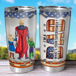 Family Dad Superpower, Gift For Father's Day, 08DNQN270423TM Personalized Family Tumbler-Homacus