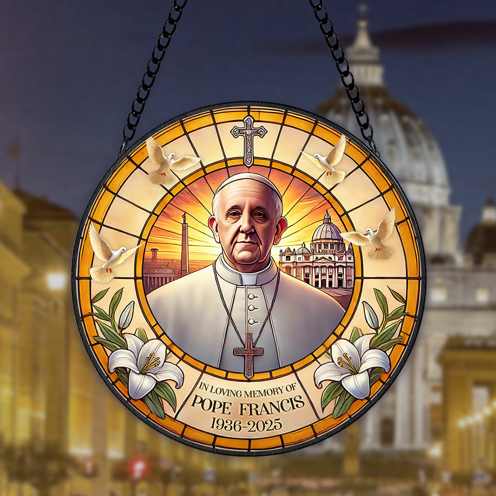 A Life of Grace – Pope Francis Memorial Stained Glass 04HULU230425-Homacus