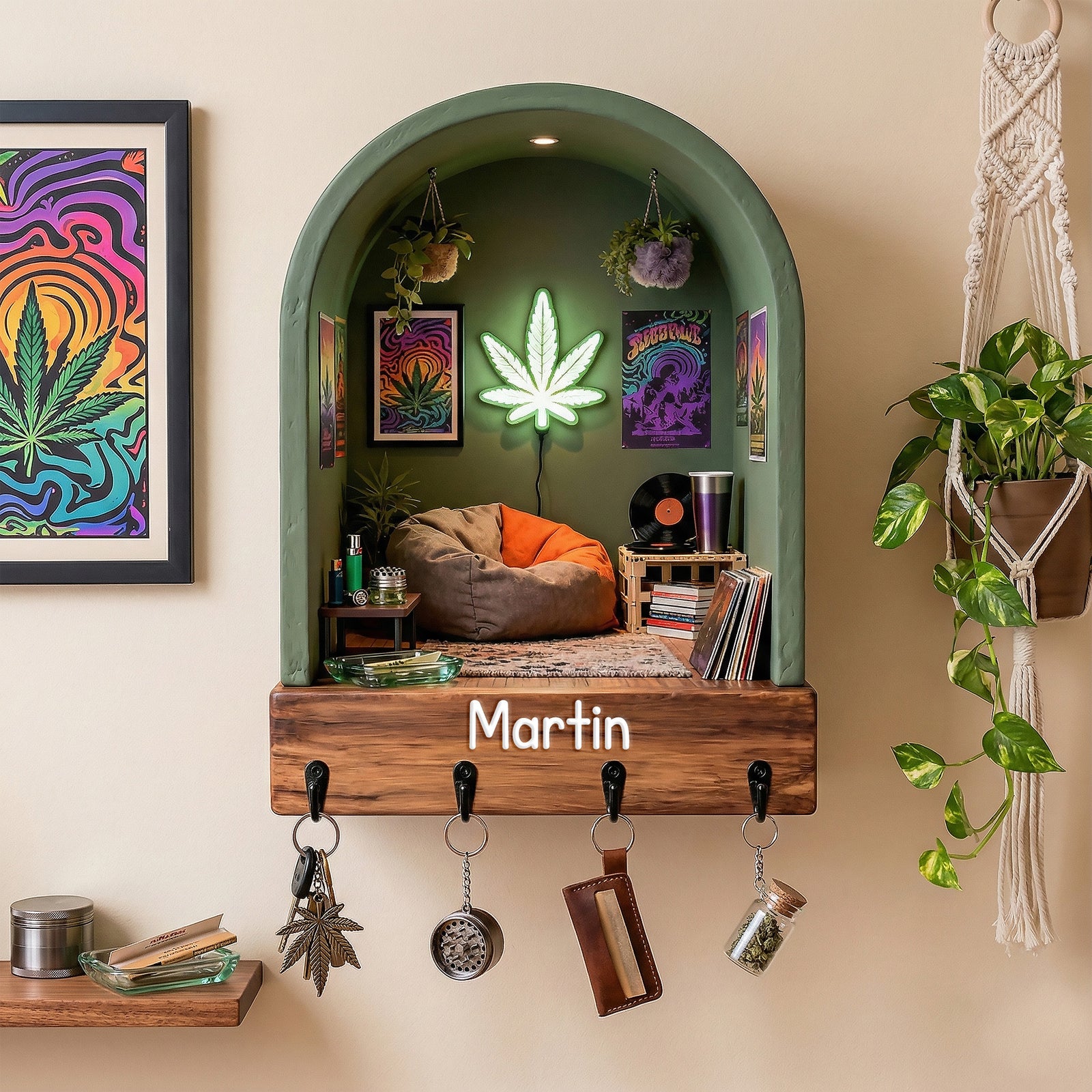 Chill Space Key Hanger - Personalized Gifts For Stoners 04tomg171225-Homacus
