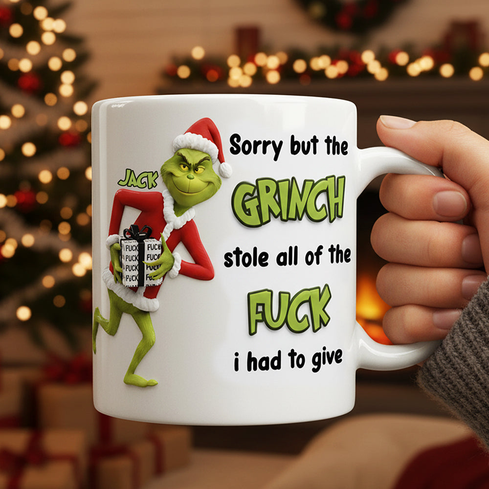 Funny Green Monster Coffee Mug - Personalized Gifts For Christmas 05kita171125-Homacus