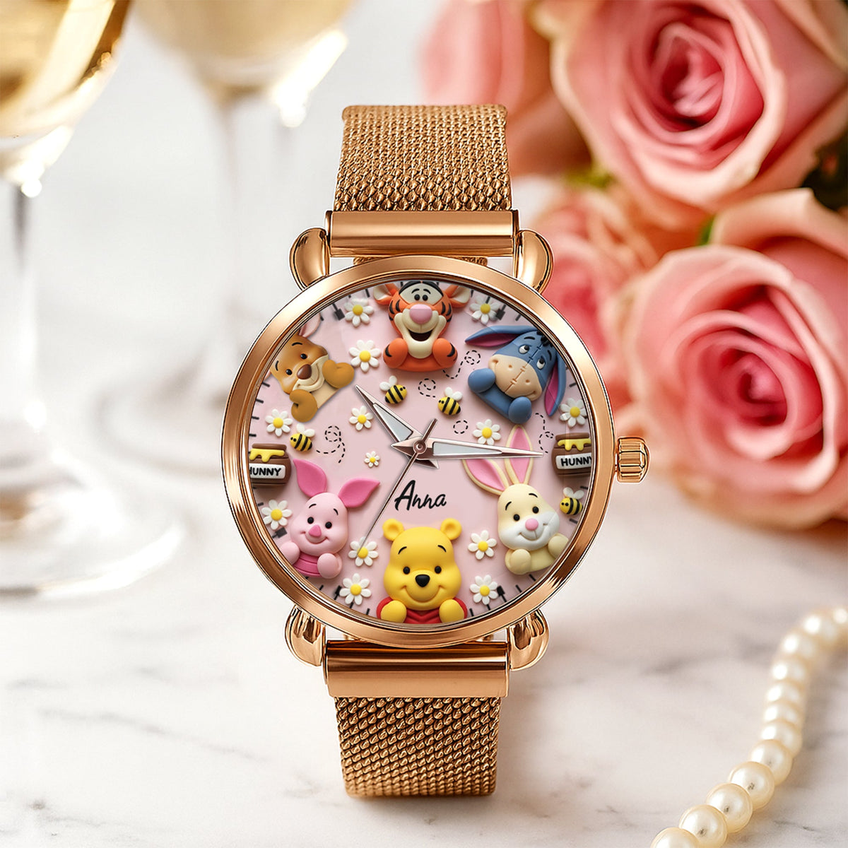 Personalized Christmas Gifts For Cartoon Lovers Mesh Strap Quartz Watch 02natn220725-Homacus