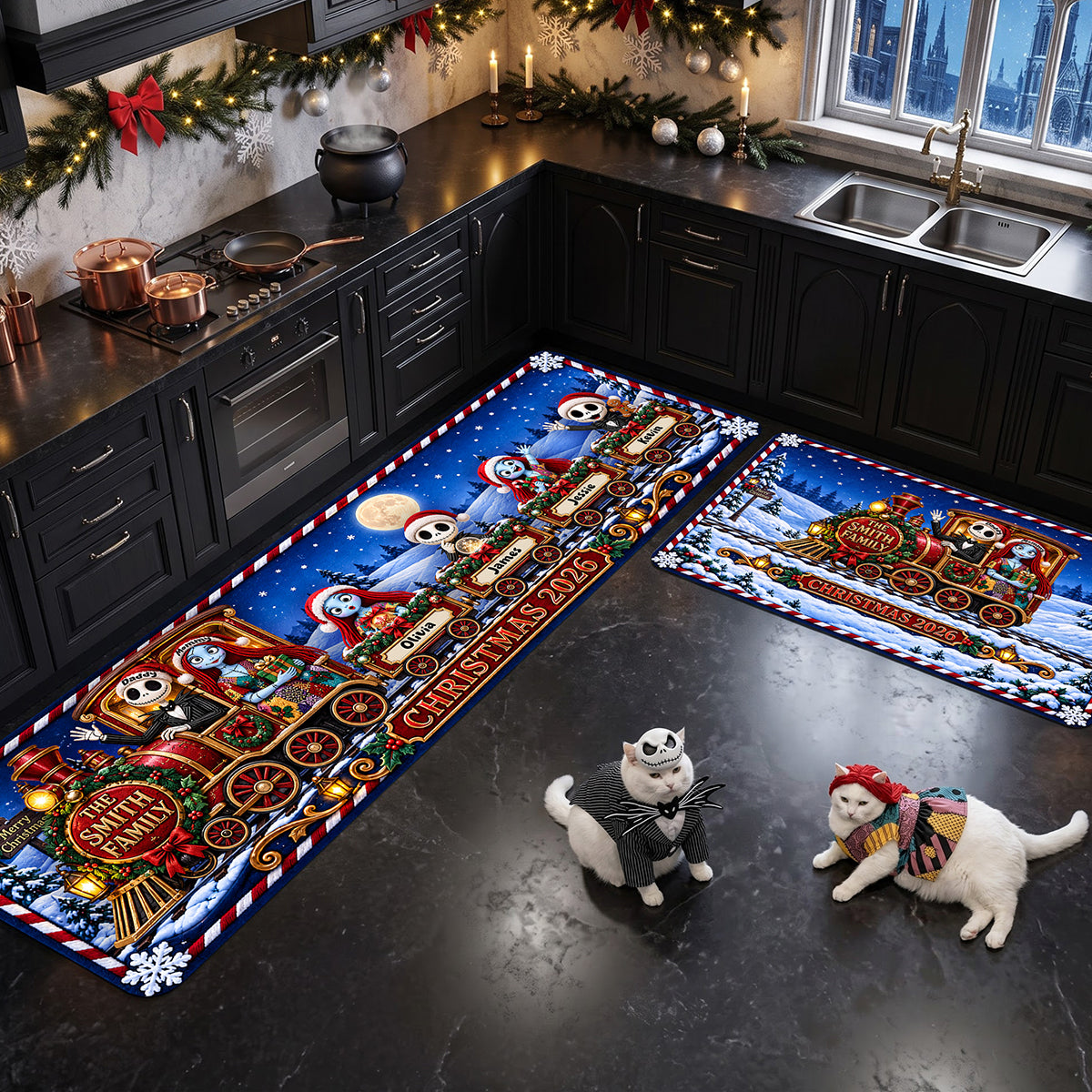 The Spooky Express Family Runner Rug - Personalized Gifts For Family 03TYTA220926-Homacus