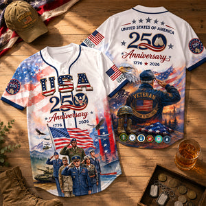 American 250 Anniversary Veteran Baseball Jersey - Personalized Gifts 01qhdh250626-Homacus