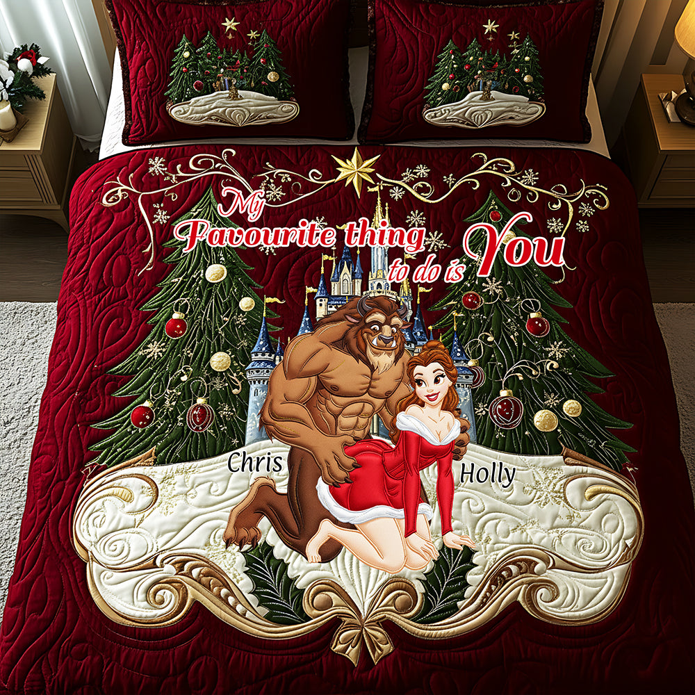 Personalized Christmas Gifts For Couple Quilt Bed Set 03nata190925-Homacus