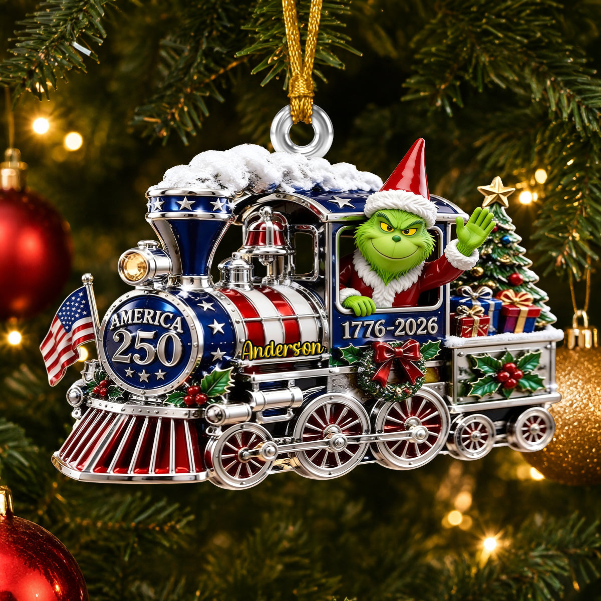 Santa Anniversary Ornament - Personalized Christmas Gifts 01TODH270826